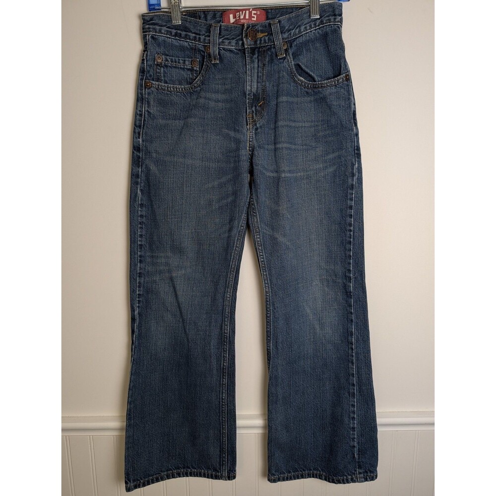 Vtg Levis 527 Jeans Womens 18x29 Regular Fit Bootcut Stretch Distressed Cowgirl